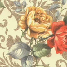 Vintage Jacquard Tea Roses Italian Paper ~ Kartos Italy